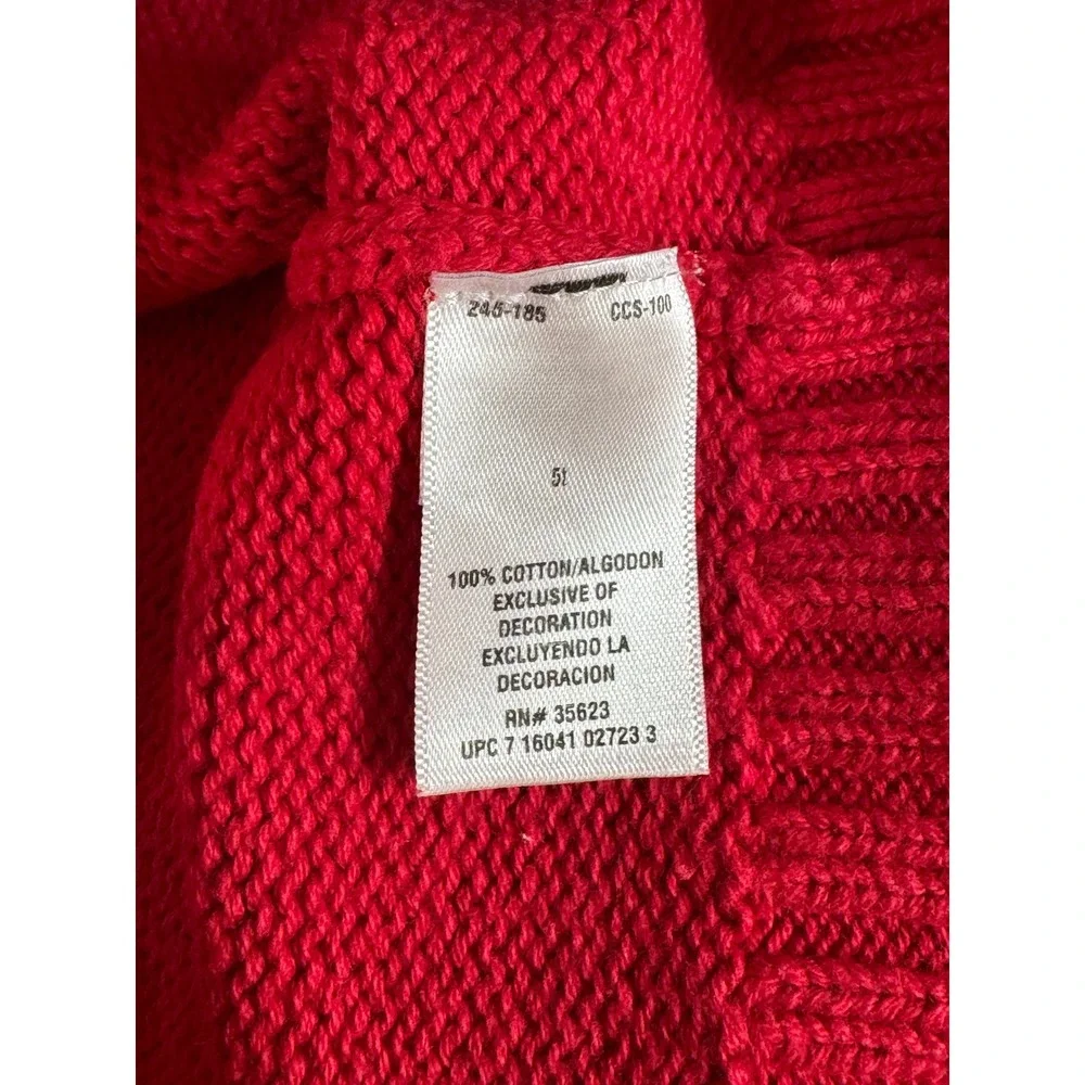 Carters Toddler Boys Red Quarter Zip Knit‎ Sweater Bears Club Patch 5T